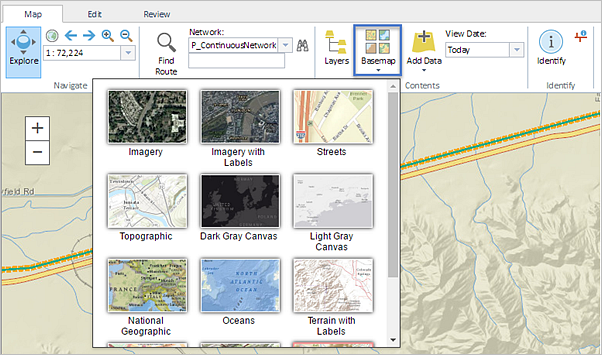 A custom basemap in A custom basemap in